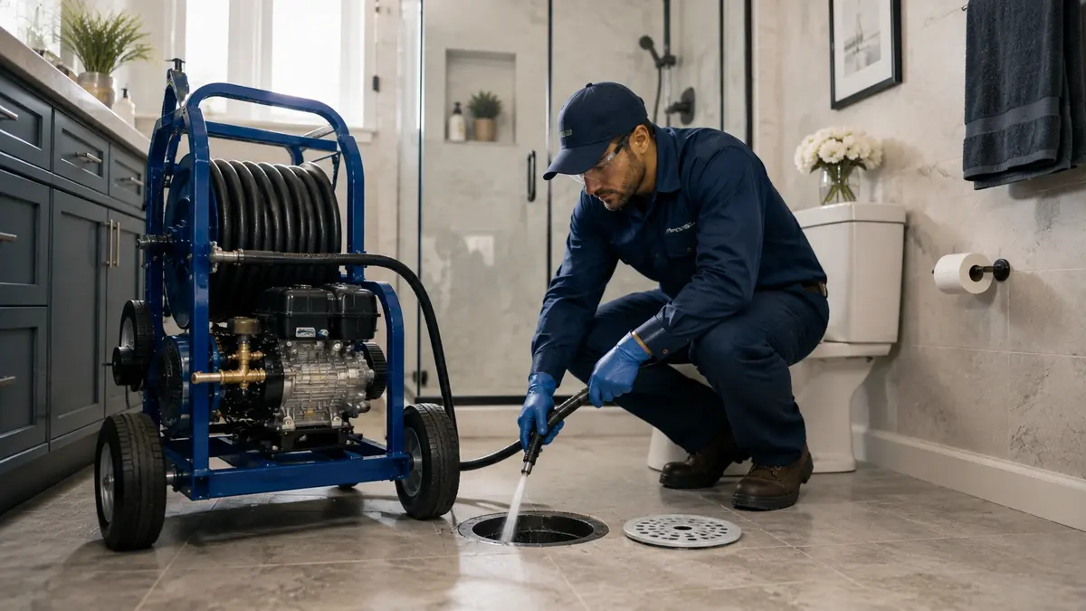 Bathroom Drain Hydro Jetting in Duarte