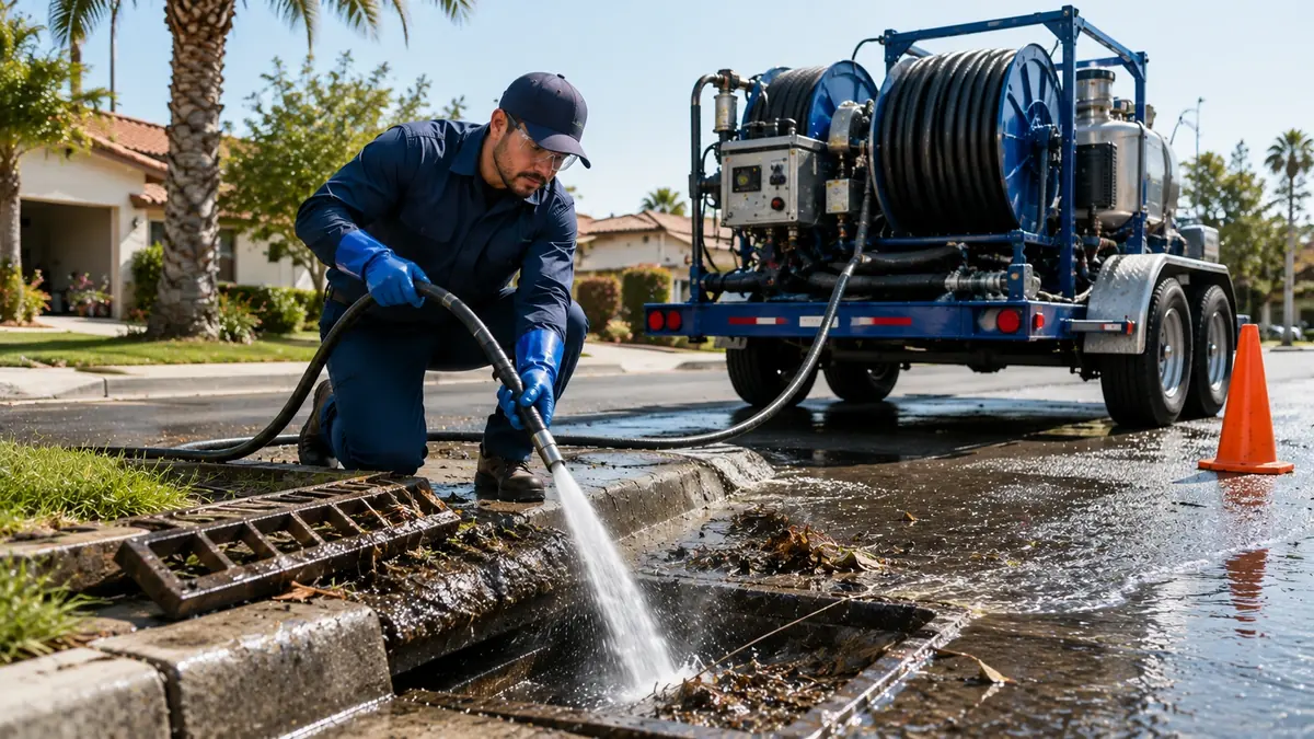 Storm Drain Hydro Jet Cleaning in Duarte
